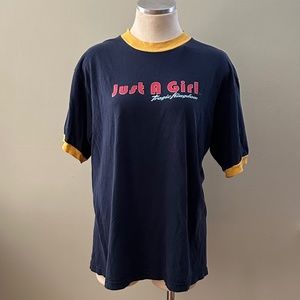 Vintage No Doubt 'Just A Girl Tragic Kingdom' 1995 -  Ringer T Shirt
